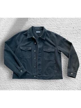 Lake Vienna Denim Black Jacket Mens XL vintage Heavyweight Cotton